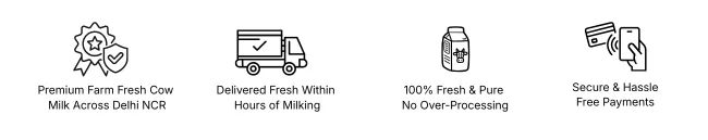 Premium cow milk in ncr