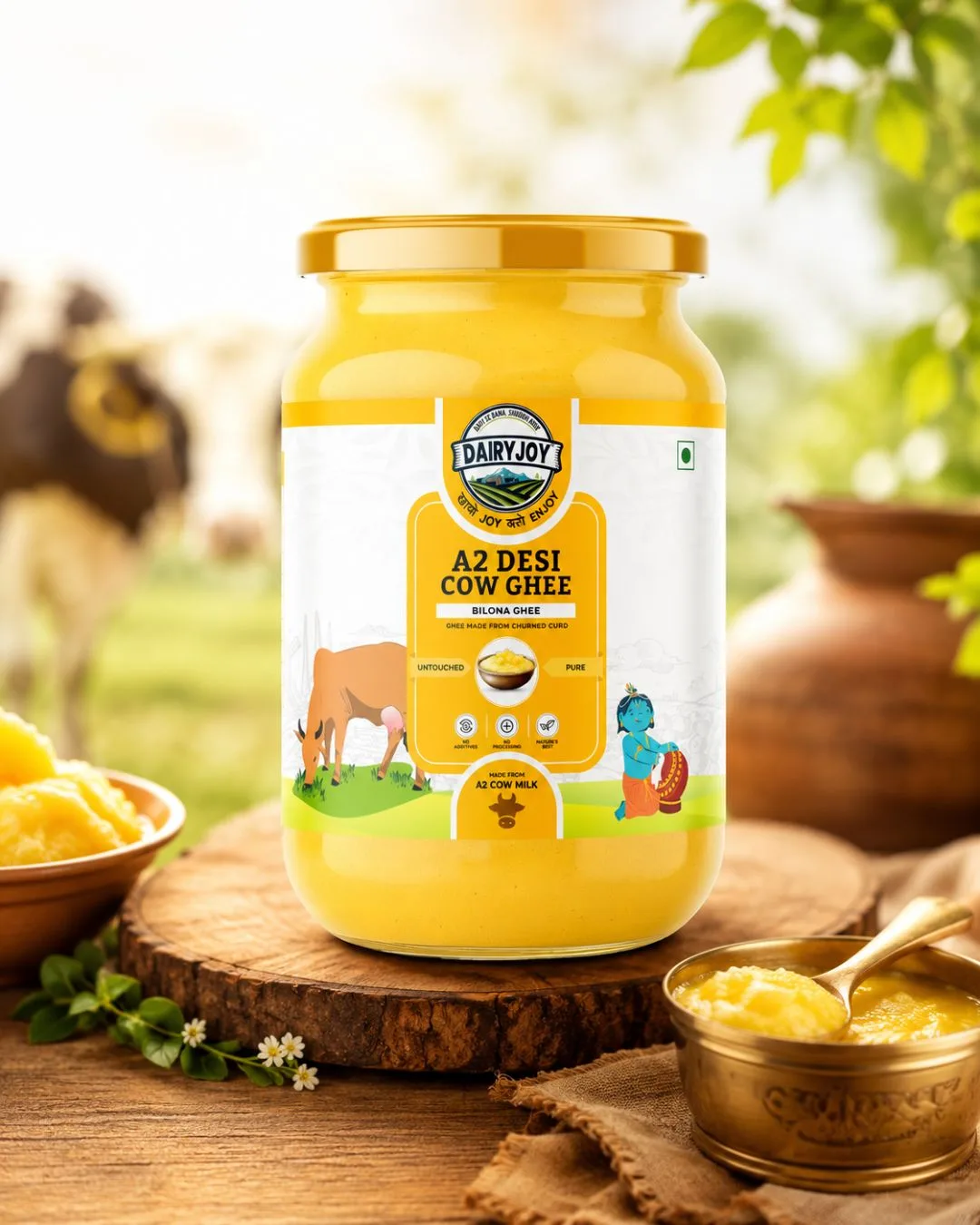 Dairy Joy A2 Desi Cow Ghee jar pure bilona Pataudi