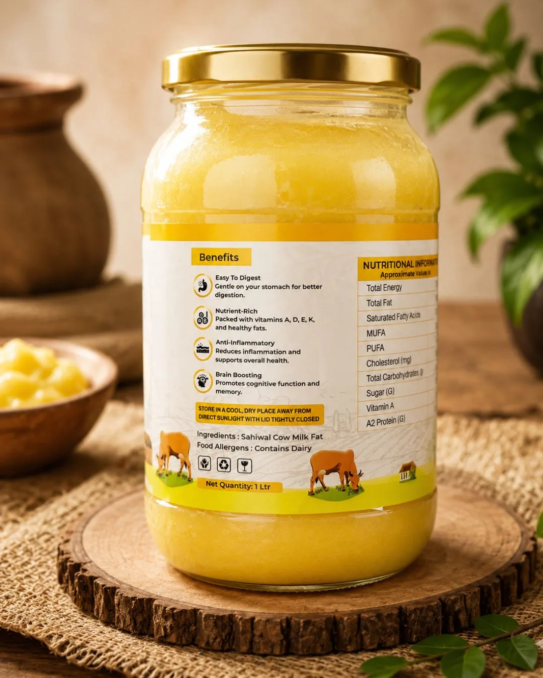 A2 cow ghee Dairy Joy Farms Haryana