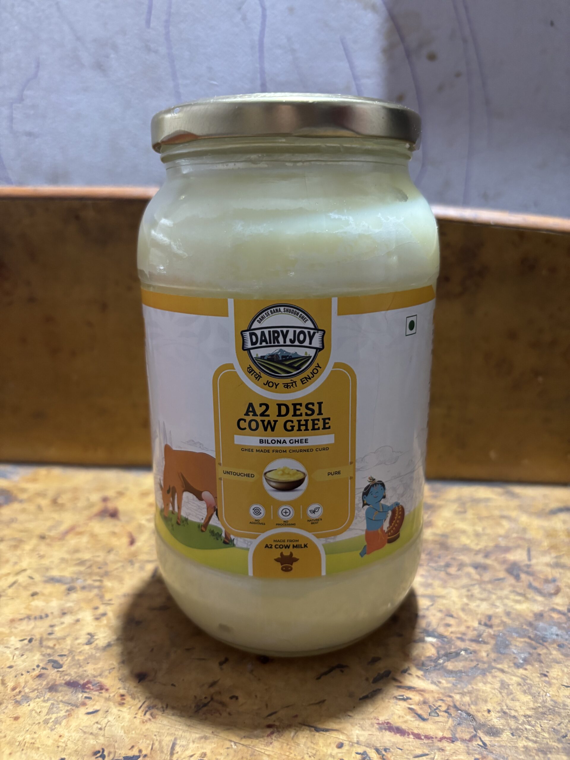 Pure A2 cow ghee close up