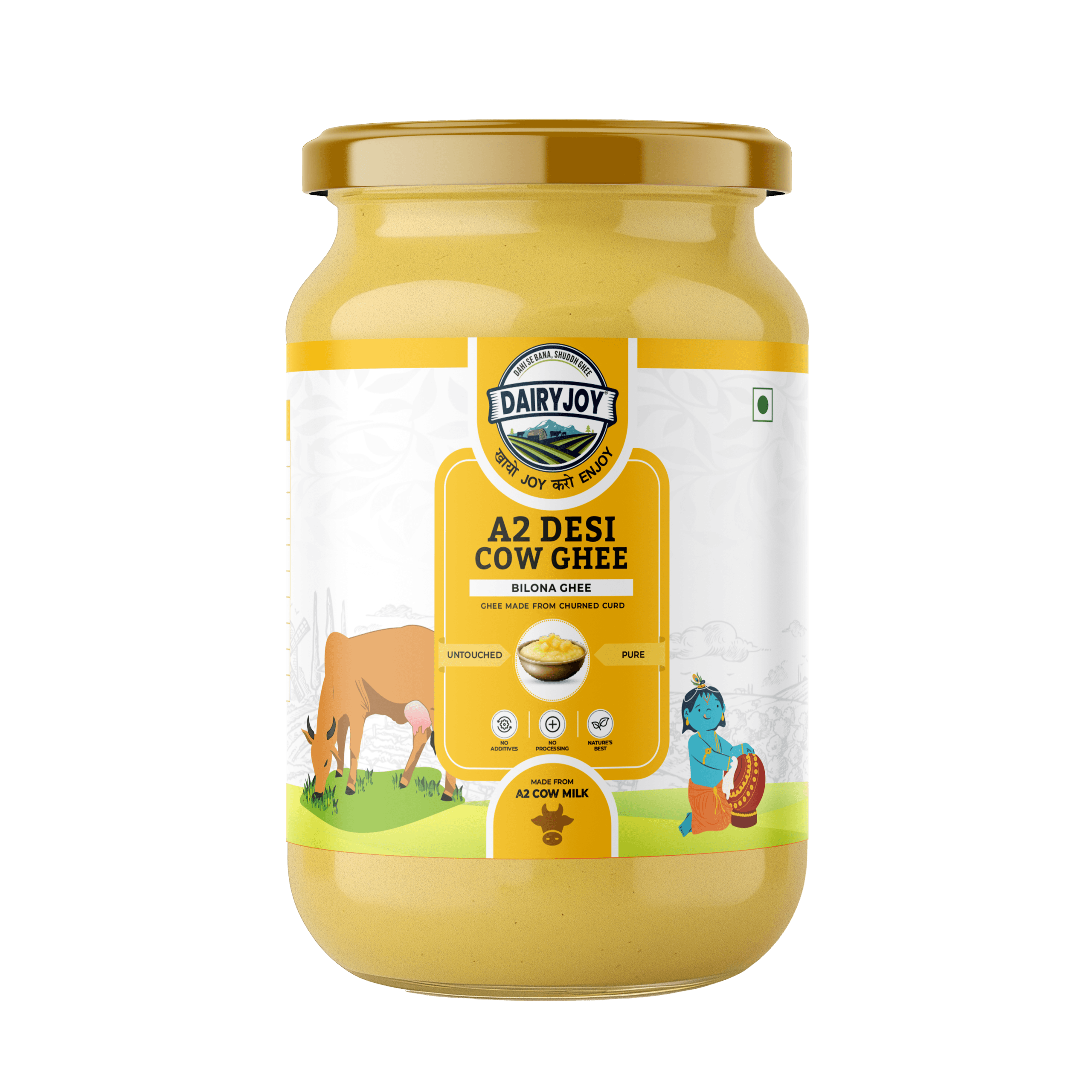 Dairy Joy A2 Desi Cow Ghee jar pure bilona Pataudi